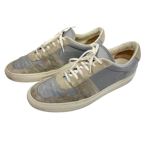 Common Projects BBall Sneakers Mens 44/11 Leather Suede Grey Low Top Lace Up